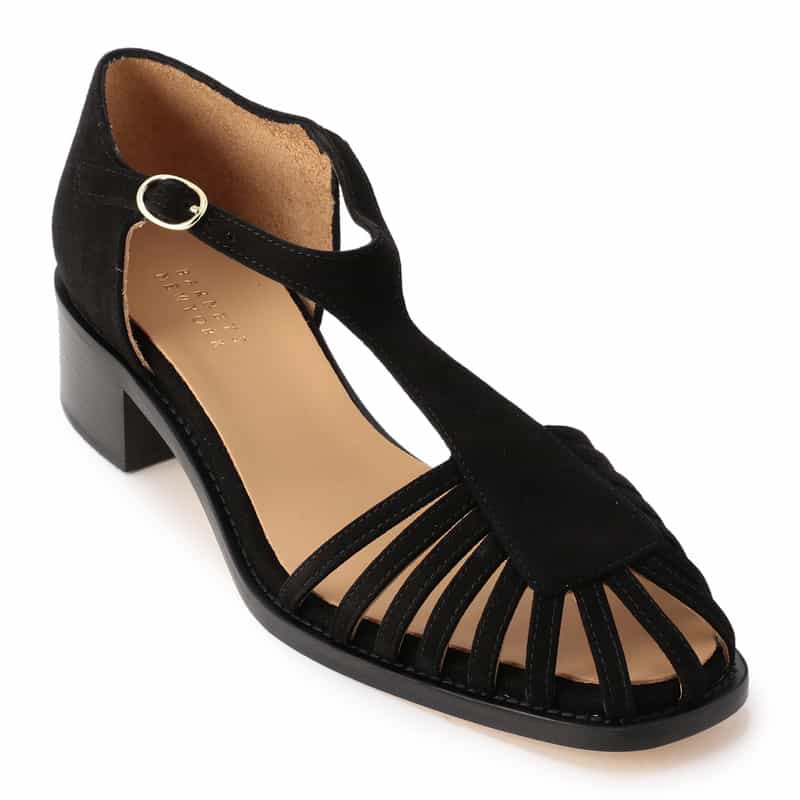 BARNEYS NEW YORK スエード グルカサンダル BLACK