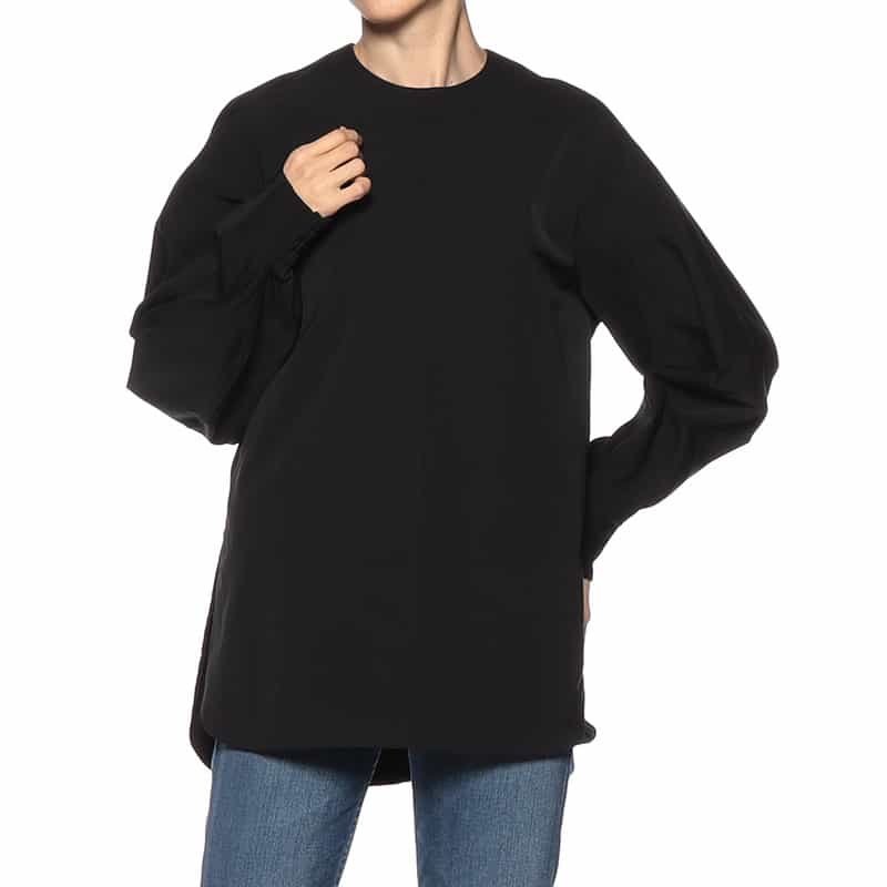 HYKE タスランツイルブラウス BLACK