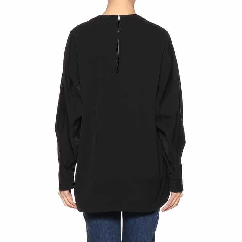 HYKE タスランツイルブラウス BLACK