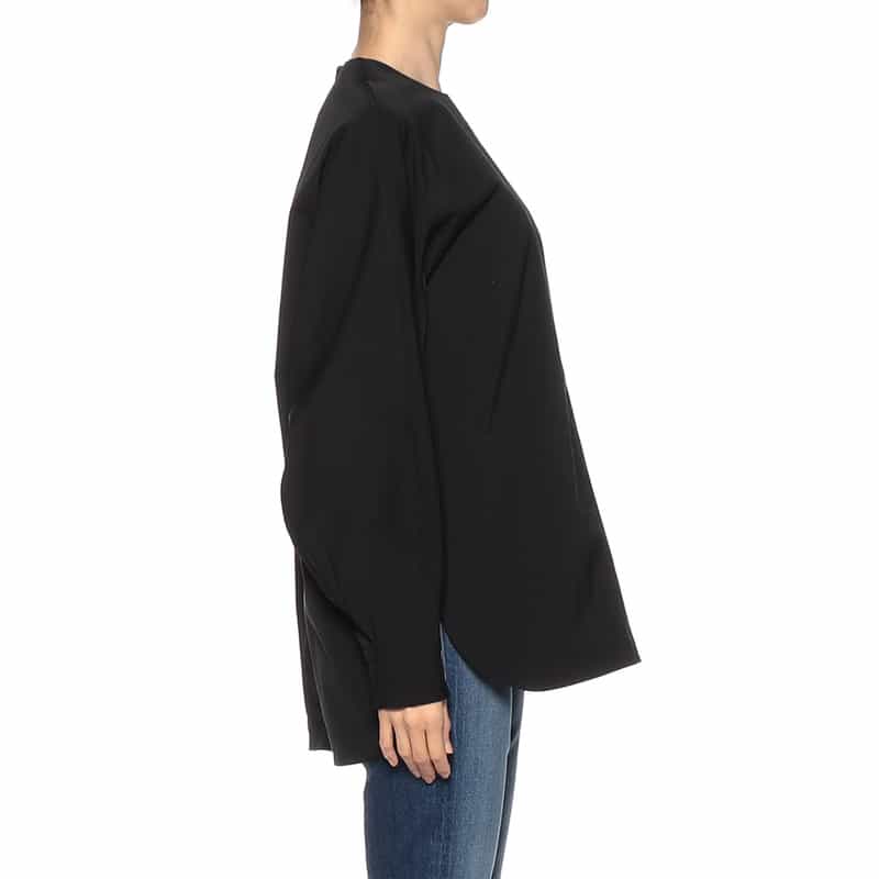 HYKE タスランツイルブラウス BLACK