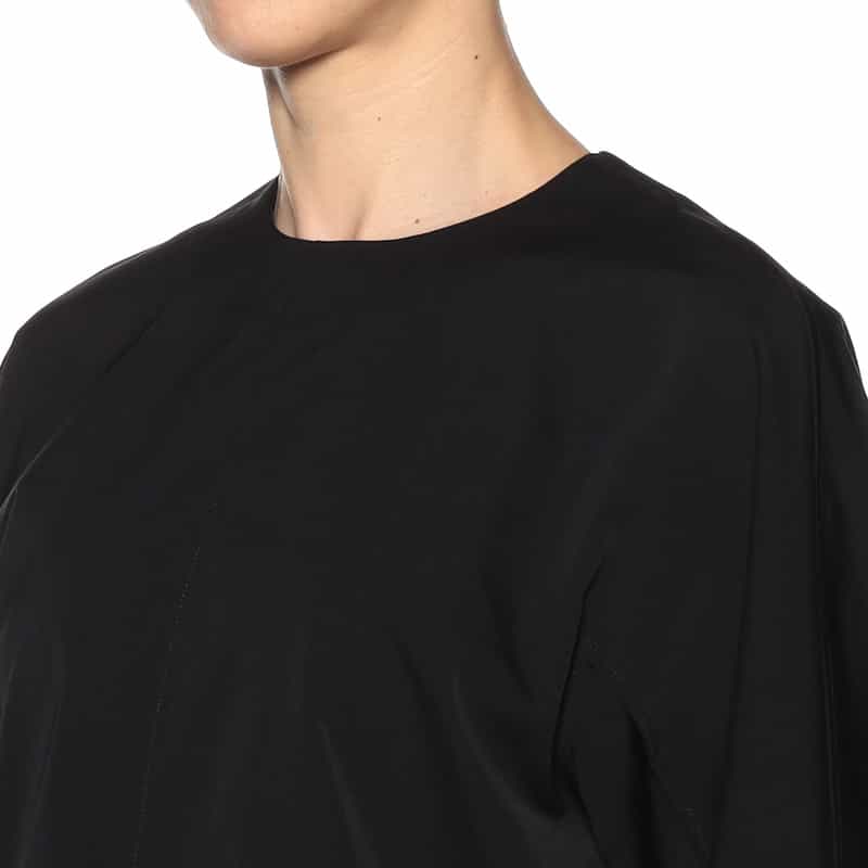 HYKE タスランツイルブラウス BLACK