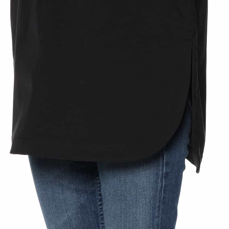 HYKE タスランツイルブラウス BLACK
