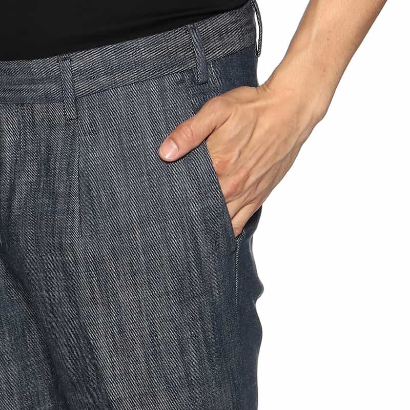 DEVORE ドレスデニムパンツ NAVY