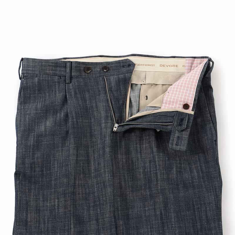 DEVORE ドレスデニムパンツ NAVY