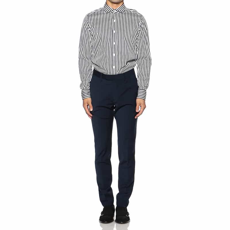 DEVORE ストレッチドレスパンツ NAVY