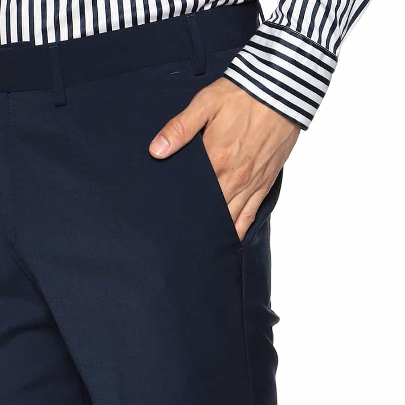 DEVORE ストレッチドレスパンツ NAVY