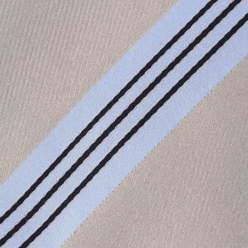 LUIGI  BORRELLI ストライプ柄タイ GRAY