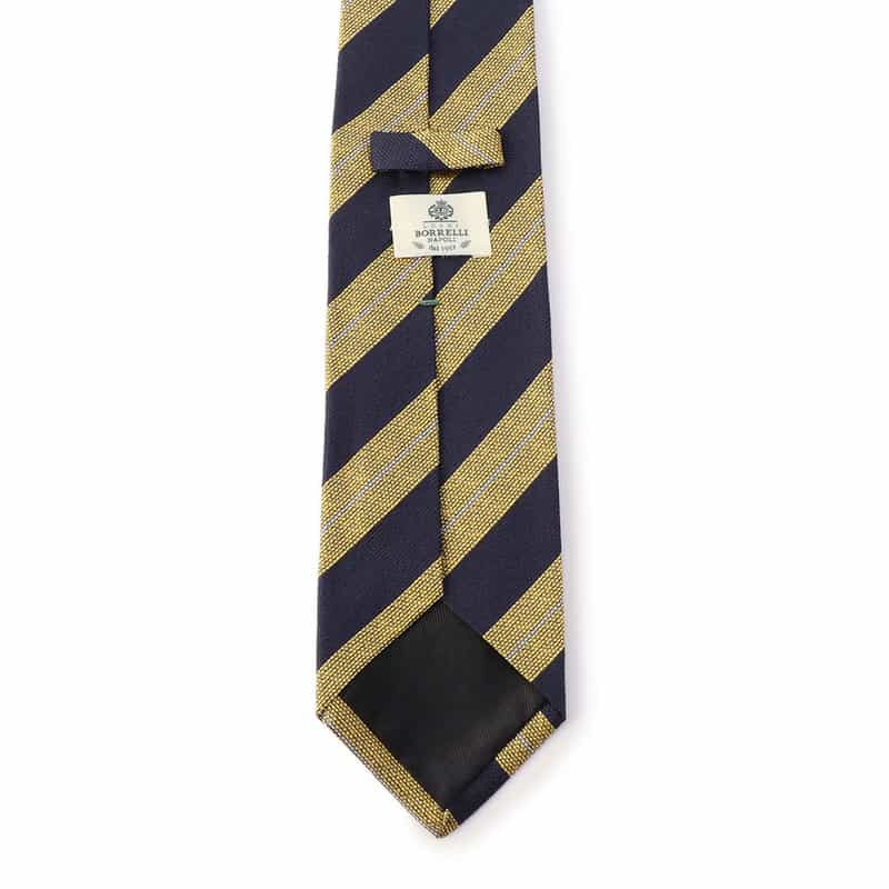 LUIGI  BORRELLI ストライプ柄タイ NAVY