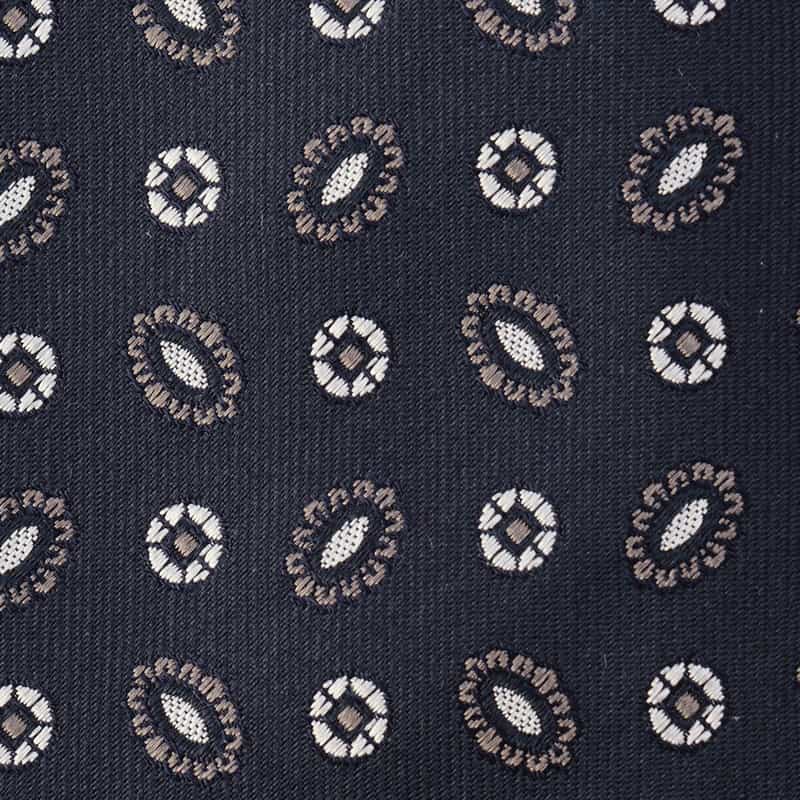 LUIGI  BORRELLI 小紋柄タイ NAVY