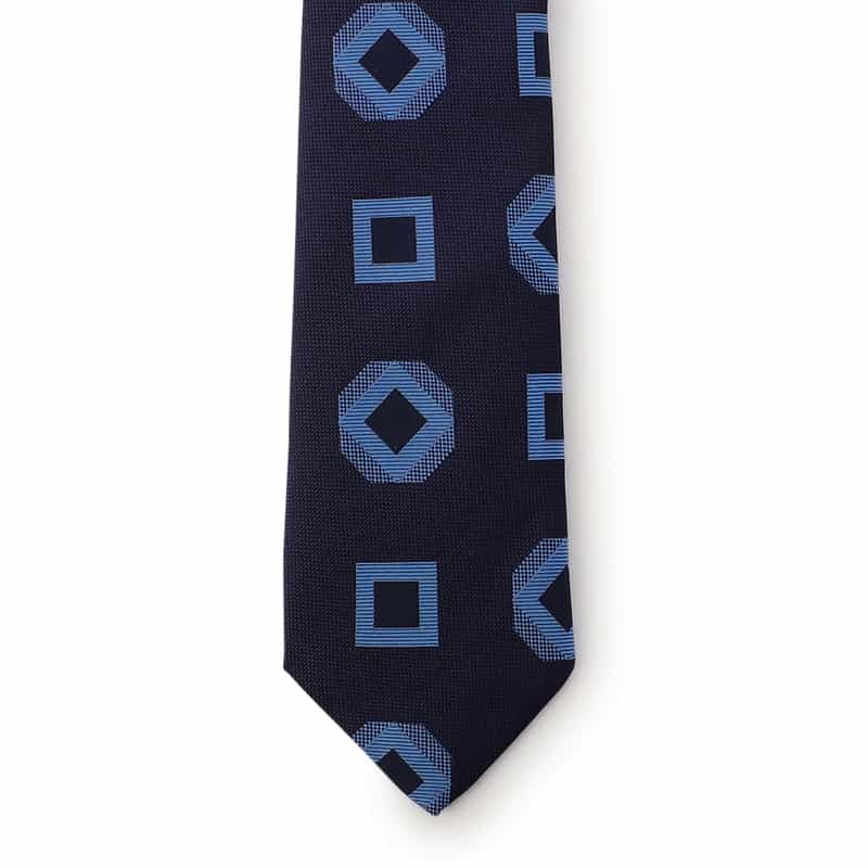 SEAWARD＆STEARN ダイヤ柄タイ NAVY