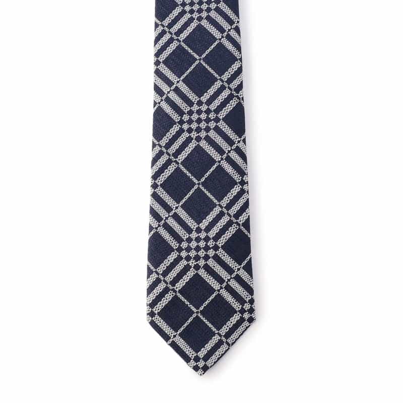 SEAWARD&STEARN チェック柄タイ NAVY