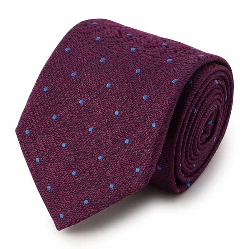 SEAWARD＆STEARN ドット柄タイ PURPLE