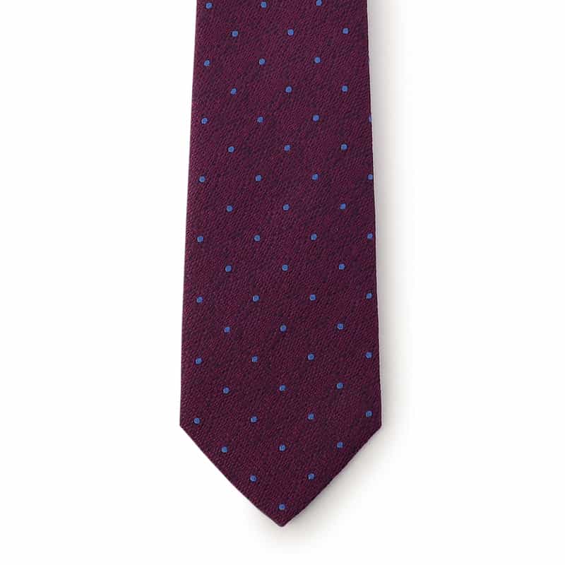 SEAWARD＆STEARN ドット柄タイ PURPLE
