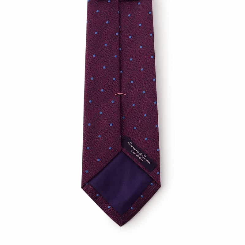 SEAWARD＆STEARN ドット柄タイ PURPLE