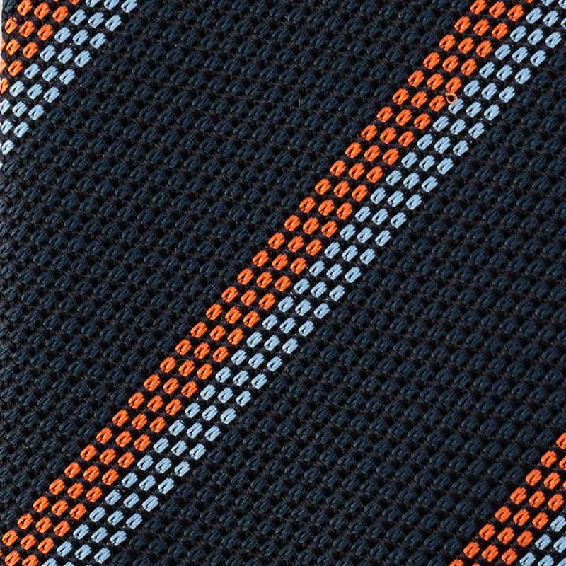 SEAWARD＆STEARN ストライプ柄タイ NAVY