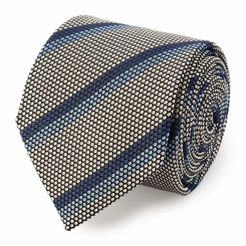 SEAWARD＆STEARN ストライプ柄タイ GRAY