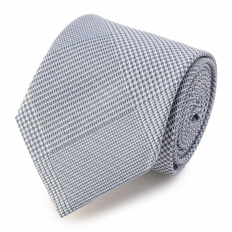 SEAWARD&STEARN グレンチェック柄タイ BLUE