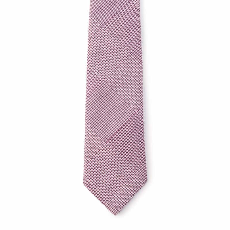 SEAWARD&STEARN グレンチェック柄タイ PURPLE