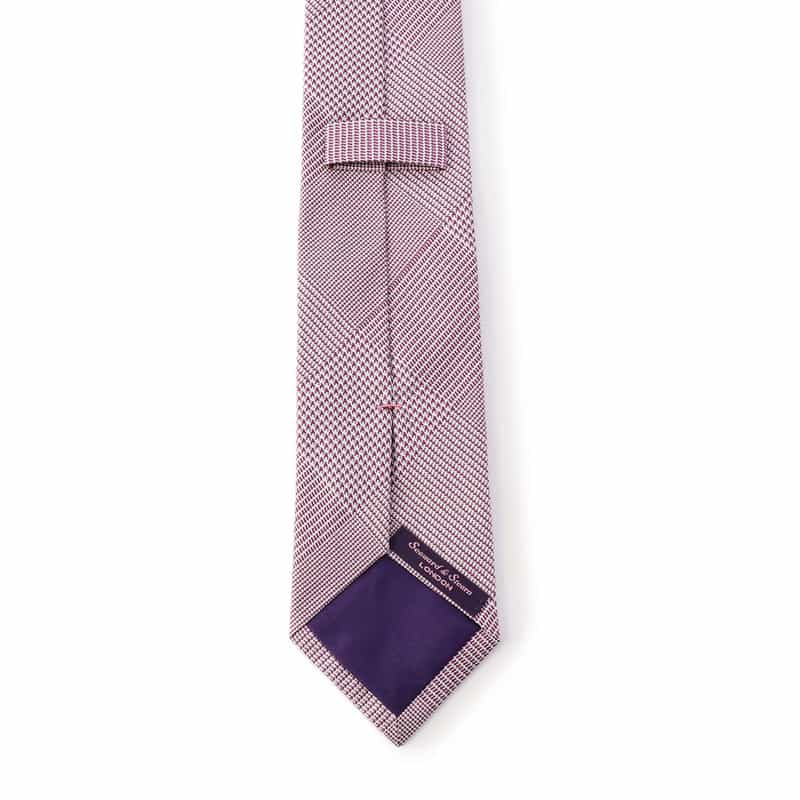 SEAWARD&STEARN グレンチェック柄タイ PURPLE