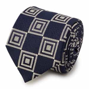 スクエアチェッカー柄タイ