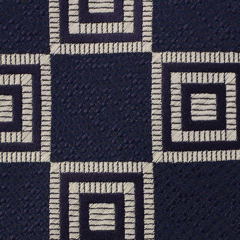 SEAWARD&STEARN スクエアチェッカー柄タイ NAVY