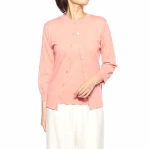 ウォッシャブル コットンニットカーディガン