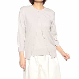 ウォッシャブル コットンニットカーディガン