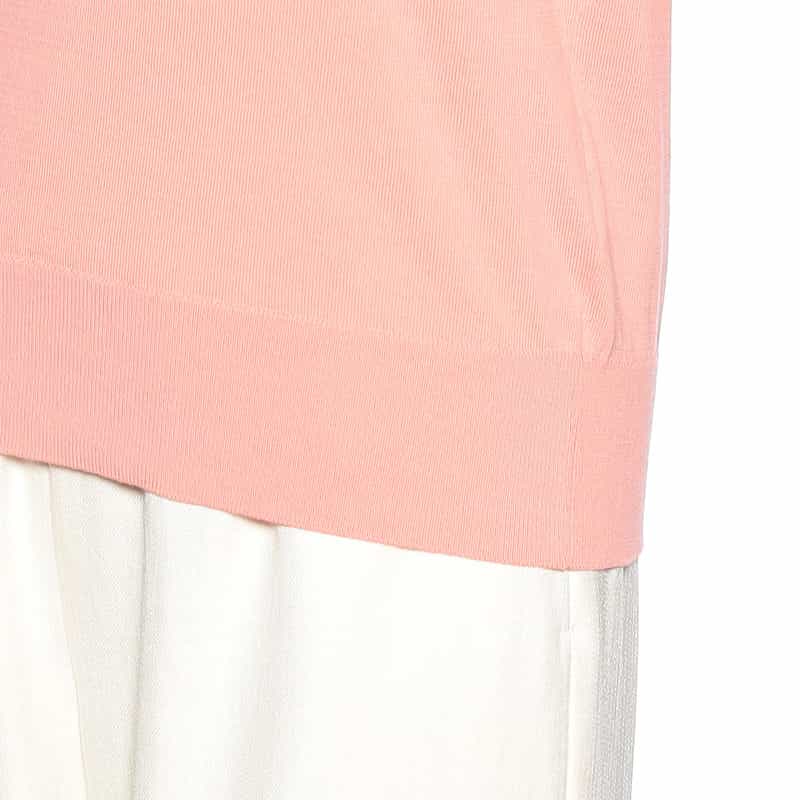 BARNEYS NEW YORK ウォッシャブル コットンニットタンクトップ PINK