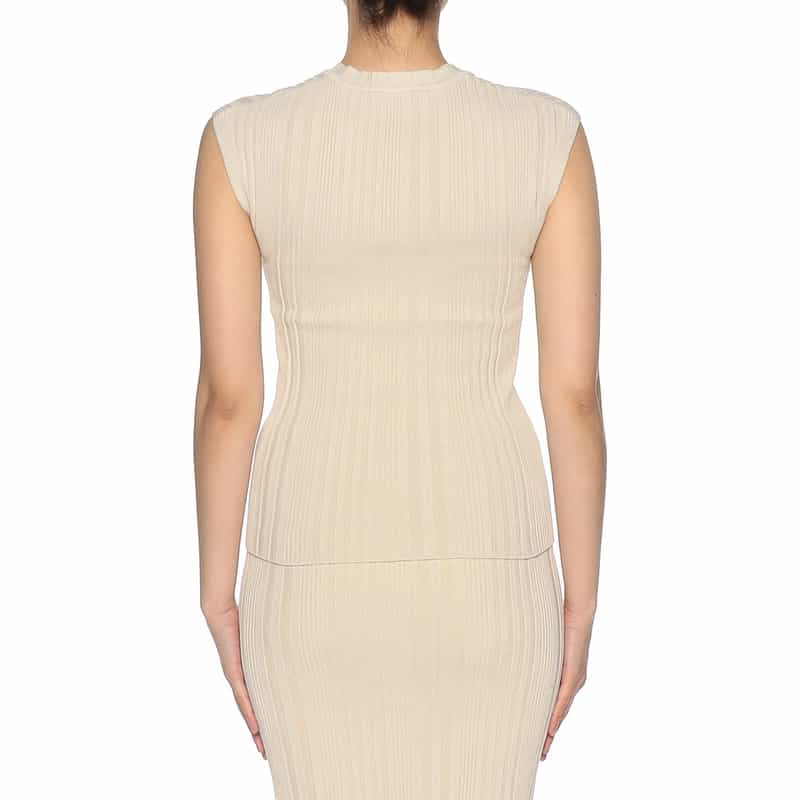 BARNEYS NEW YORK セットアップ ウォッシャブル ニットプルオーバー BEIGE