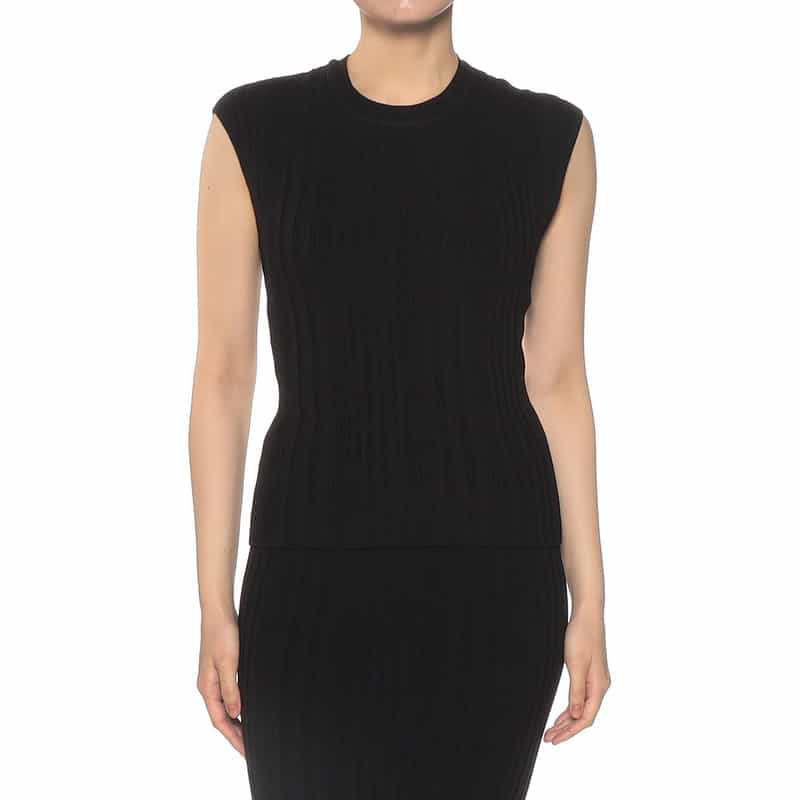 BARNEYS NEW YORK セットアップ ウォッシャブル ニットプルオーバー BLACK