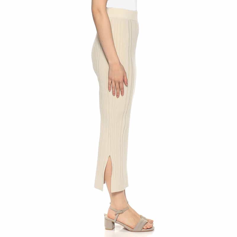 BARNEYS NEW YORK セットアップ ウォッシャブルリブニットスカート BEIGE
