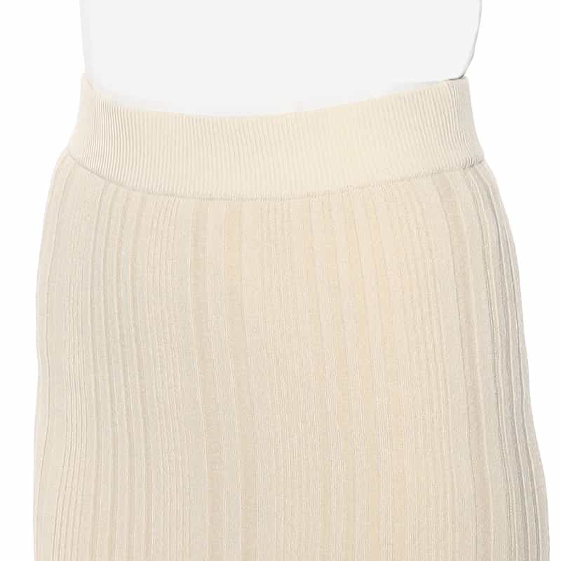 BARNEYS NEW YORK セットアップ ウォッシャブルリブニットスカート BEIGE