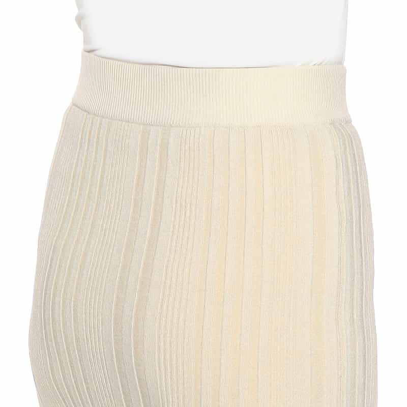 BARNEYS NEW YORK セットアップ ウォッシャブルリブニットスカート BEIGE