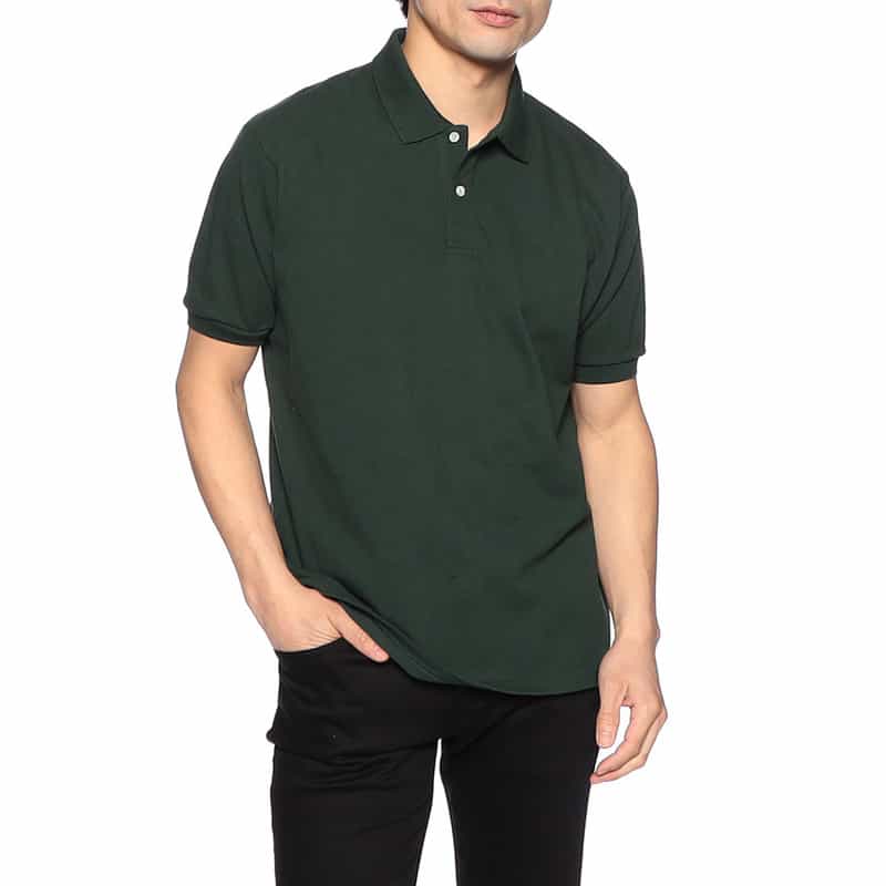 ELACIO 鹿の子ポロシャツ KHAKI