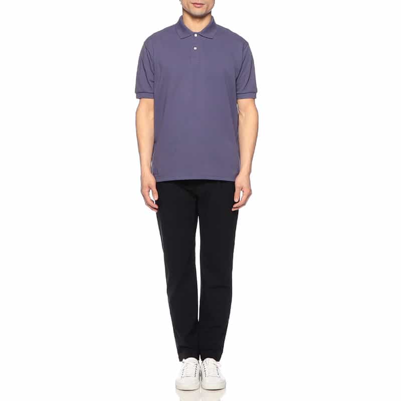 ELACIO 鹿の子ポロシャツ PURPLE