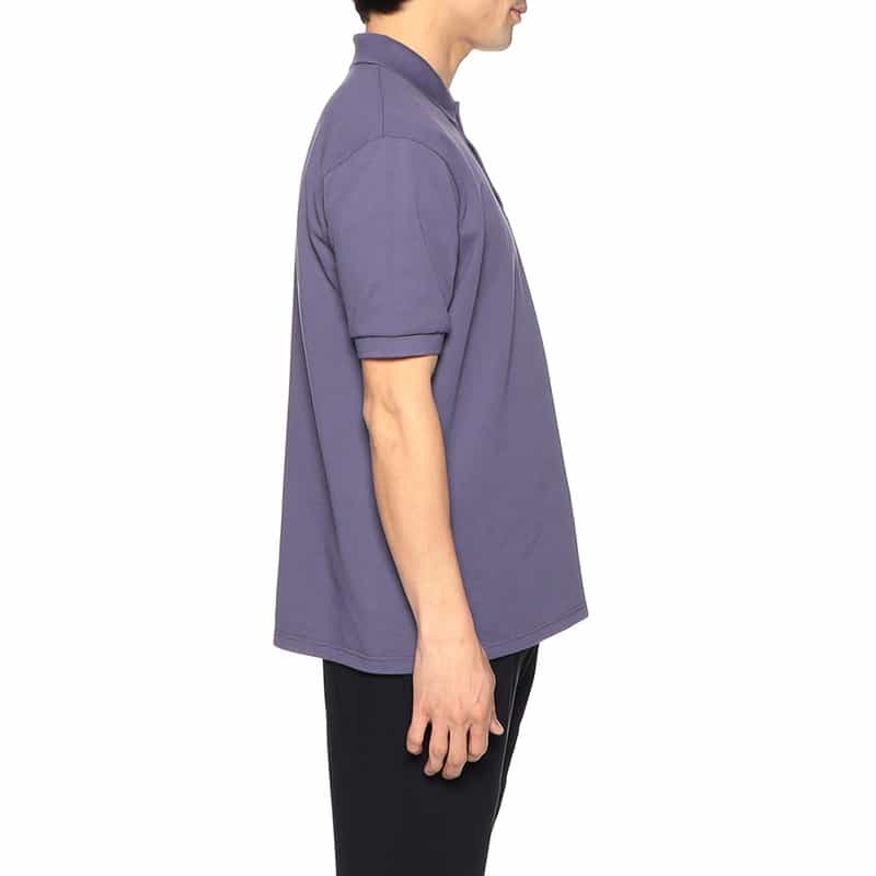 ELACIO 鹿の子ポロシャツ PURPLE