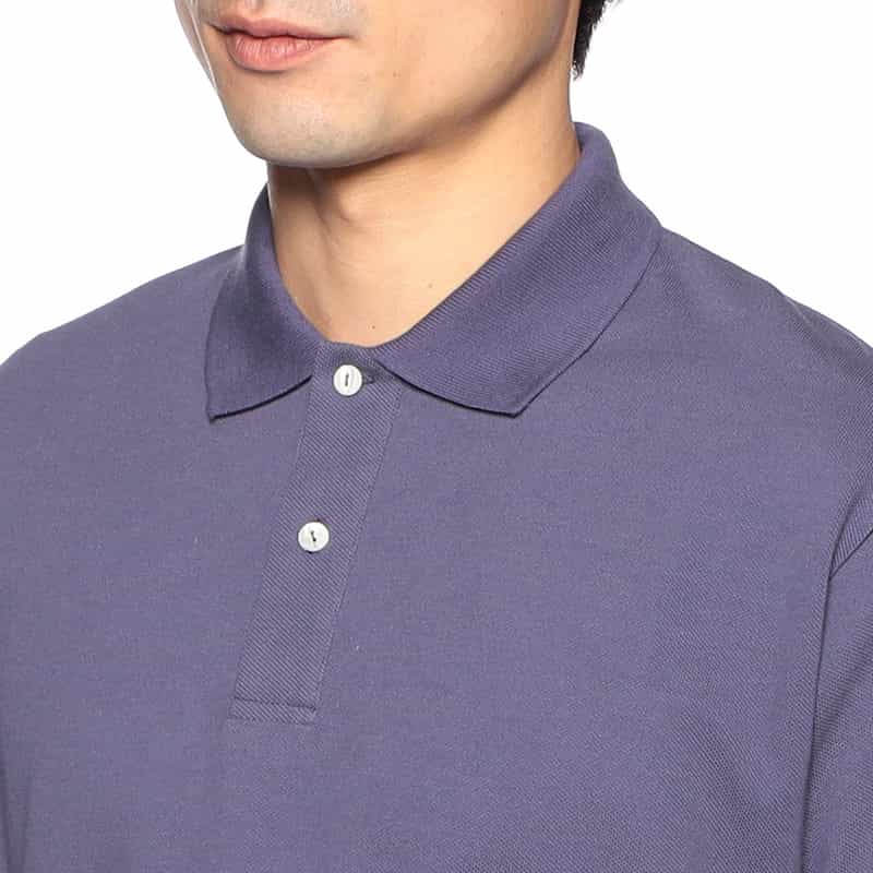 ELACIO 鹿の子ポロシャツ PURPLE