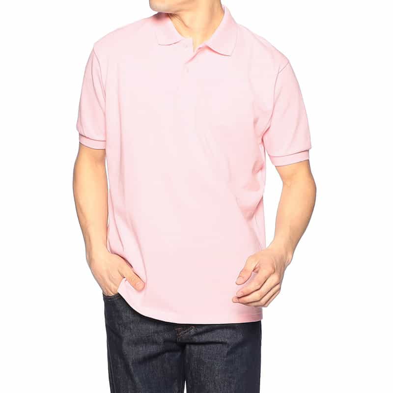 ELACIO 鹿の子ポロシャツ PINK