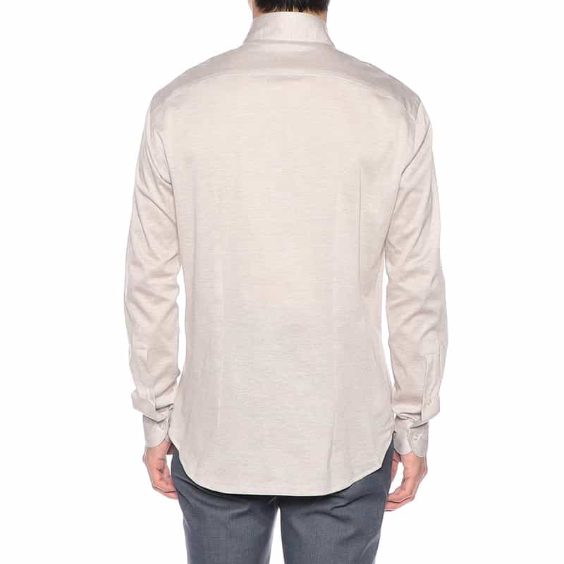 CATARISANO メランジジャージーシャツ BEIGE