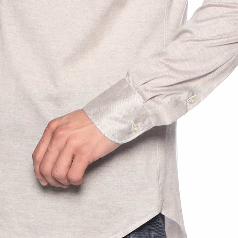 CATARISANO メランジジャージーシャツ BEIGE