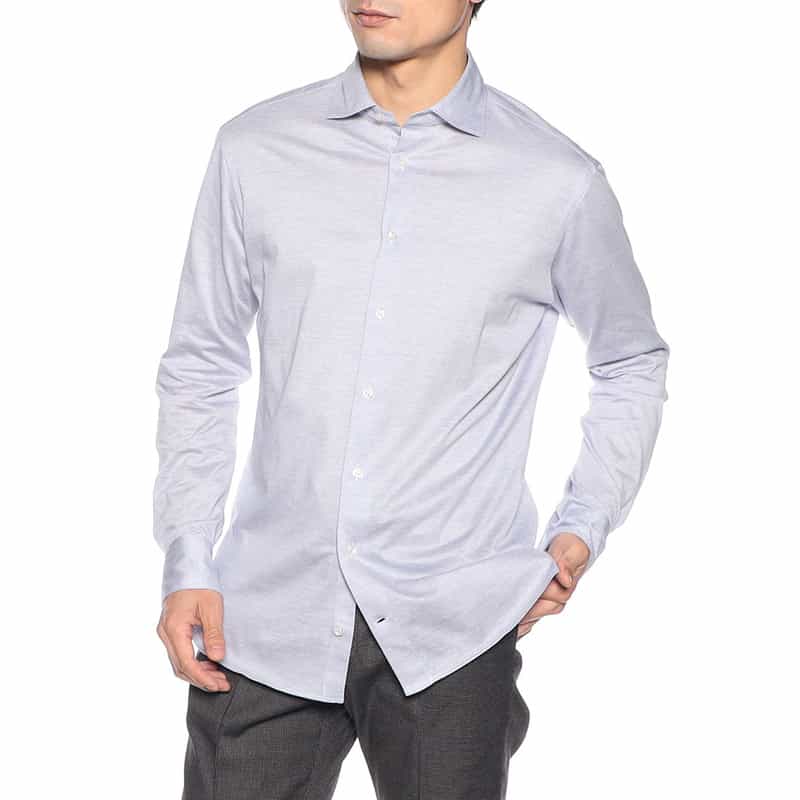 CATARISANO メランジジャージーシャツ LIGHT BLUE