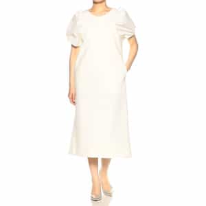 ウォッシャブル ボリュームスリーブドレス