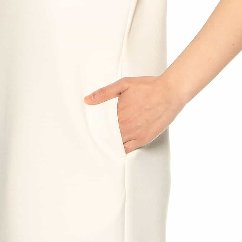 BARNEYS NEW YORK ウォッシャブル ボリュームスリーブドレス IVORY