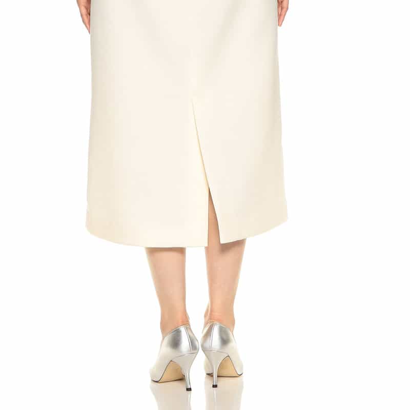 BARNEYS NEW YORK ウォッシャブル ボリュームスリーブドレス IVORY