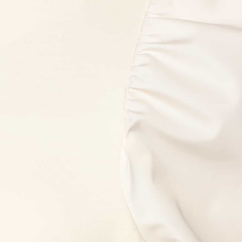 BARNEYS NEW YORK ウォッシャブル ボリュームスリーブドレス IVORY