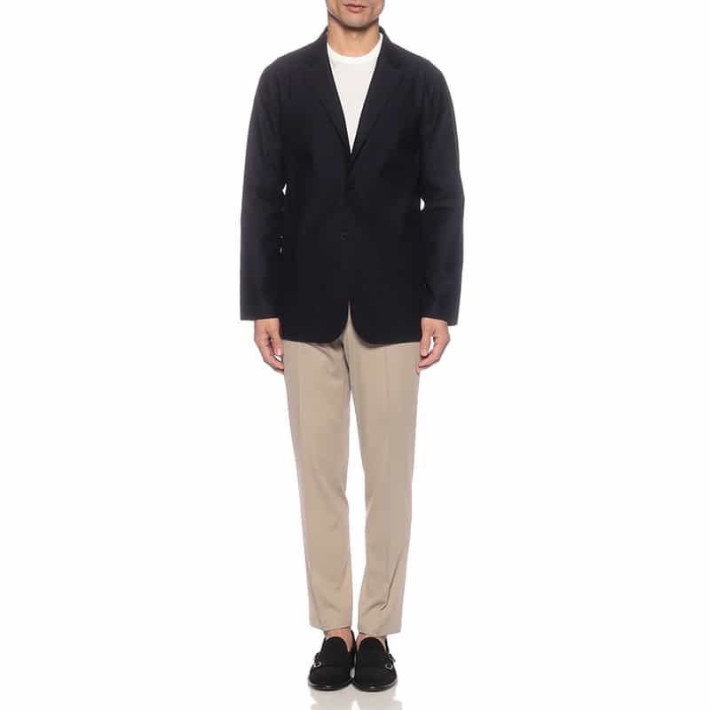 BARNEYS NEW YORK サファイアクール加工2Bジャケット NAVY