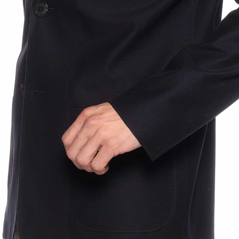 BARNEYS NEW YORK サファイアクール加工2Bジャケット NAVY