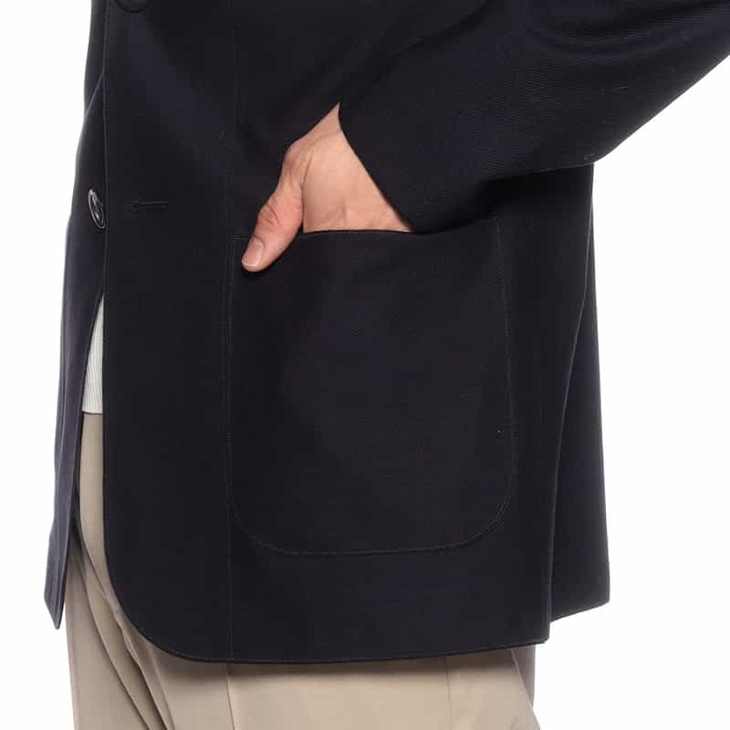 BARNEYS NEW YORK サファイアクール加工2Bジャケット NAVY