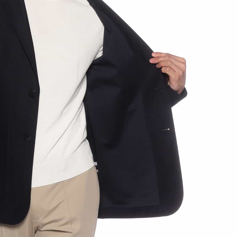 BARNEYS NEW YORK サファイアクール加工2Bジャケット NAVY