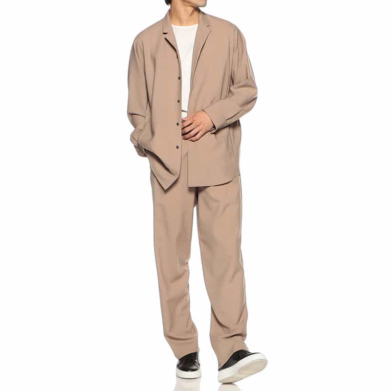 OVERCOAT バーニーズ　ニューヨーク限定ドルマンスリーブ開襟シャツ BEIGE